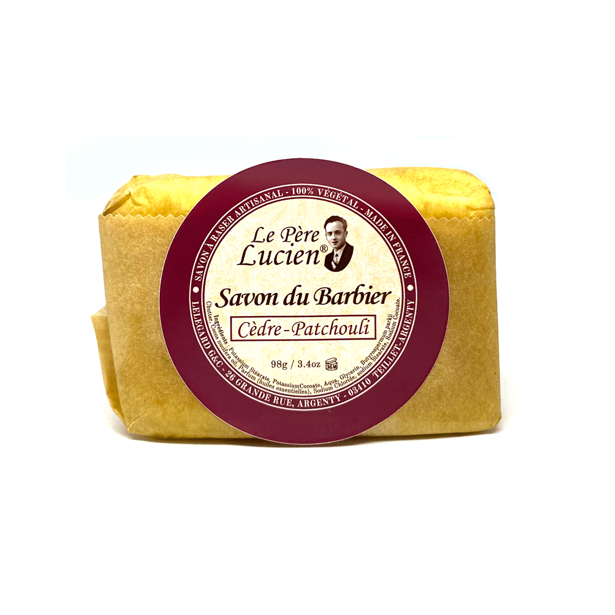 LE PÈRE LUCIEN - Savon à raser - Cèdre patchouli 100gr