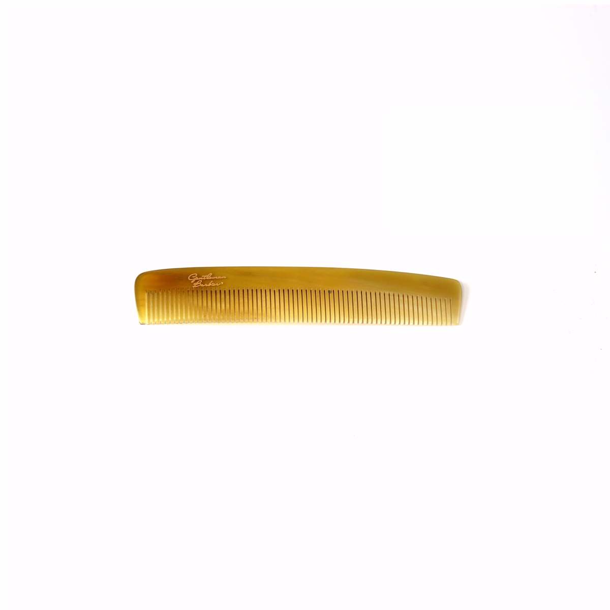 Peigne à Barbe Courte · Corne Véritable - 11.5cm - Vendu avec une pochette en cuir